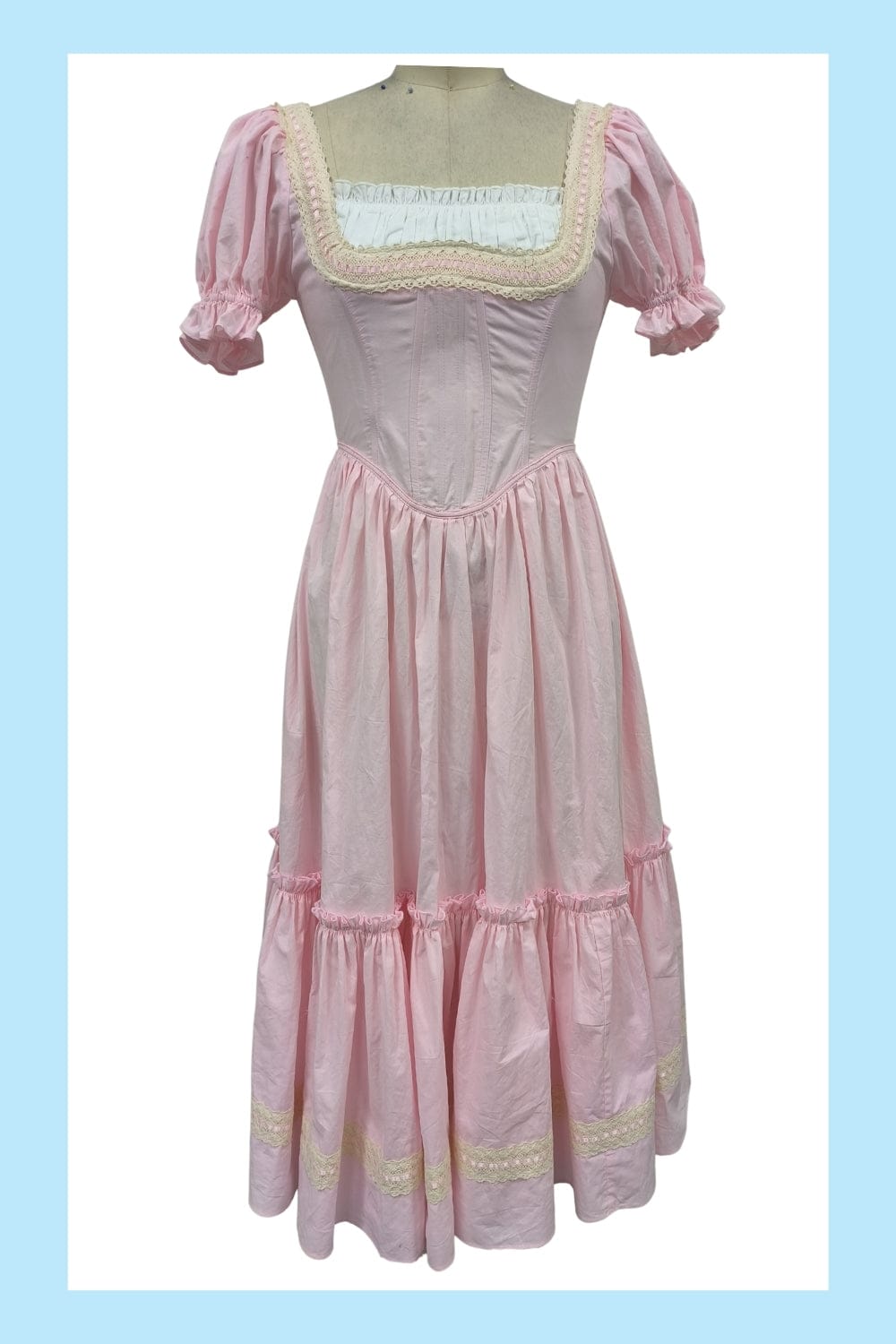 sachin and babi light blue dress Fairycore Ruffled Corset Dress – Retro Fairy