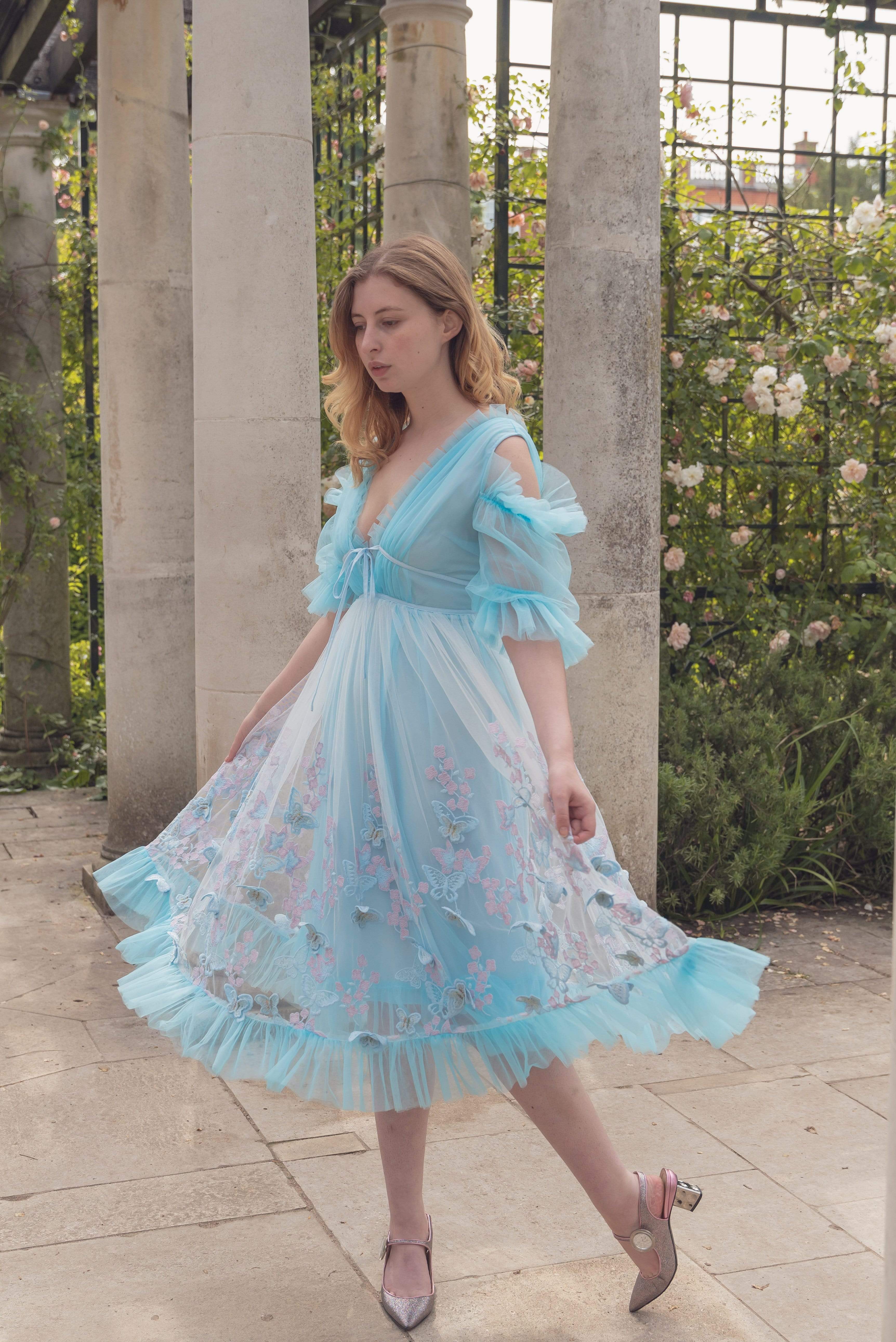 Aurora Butterfly Dress - Baby Blue Fairy Tong Aurora Butterfly Dress - Baby Blue Fairy Tong