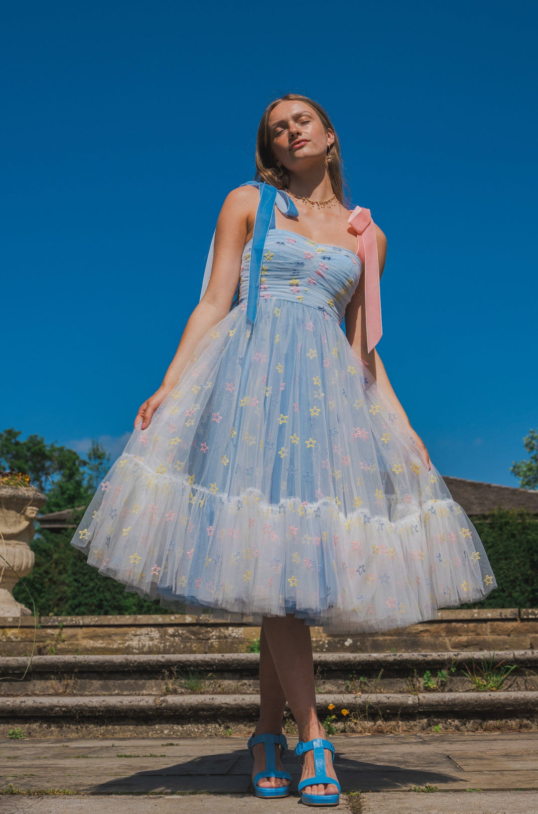 Fairy Tong dress Bow Star Midi Dress