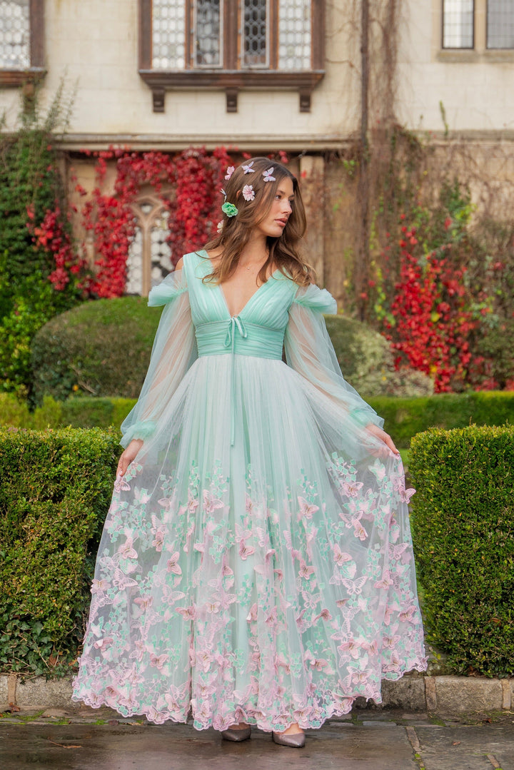 Aurora Butterfly Gown - Mint