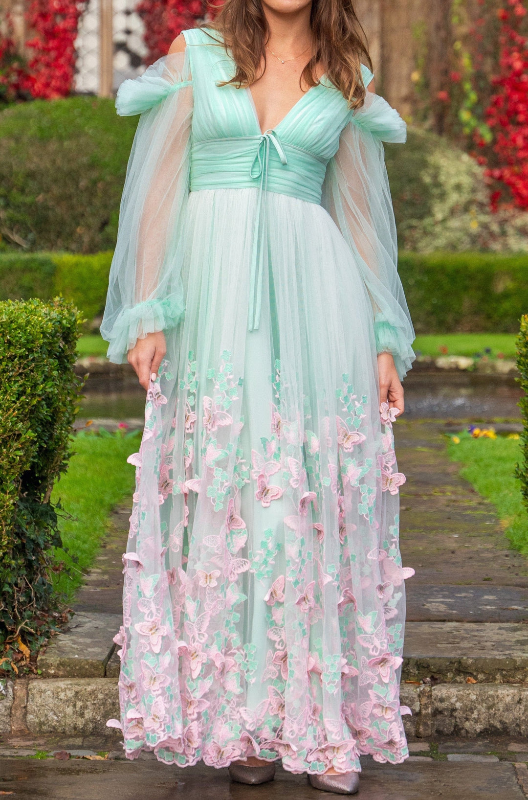 Aurora Butterfly Gown - Mint