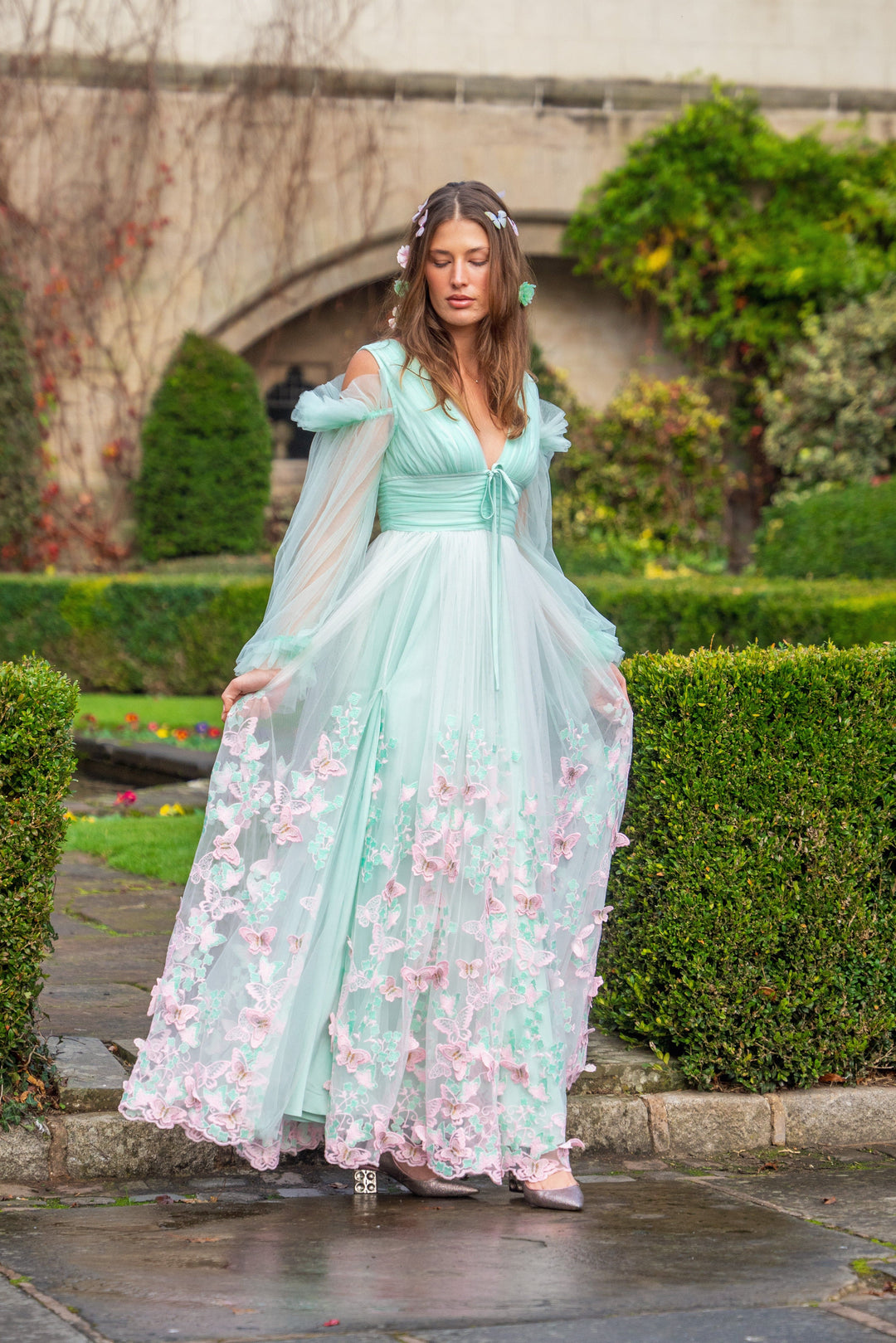 Aurora Butterfly Gown - Mint