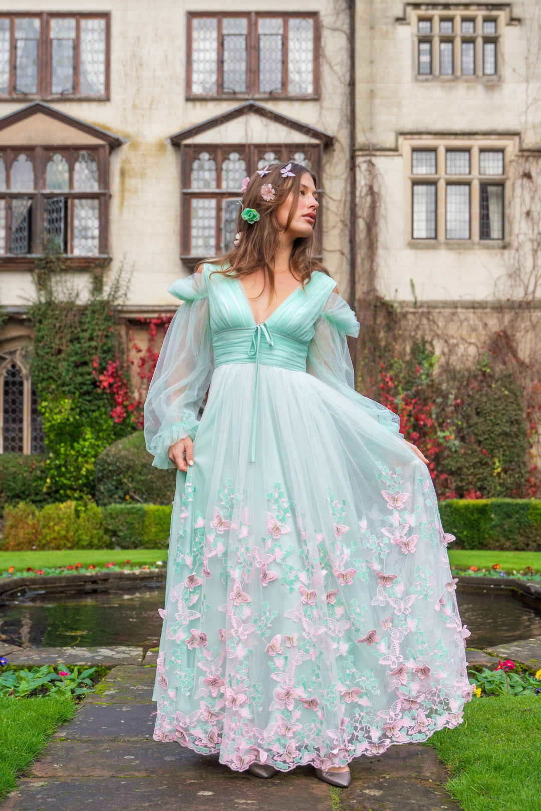 Aurora Butterfly Gown - Mint Fairy Tong Aurora Butterfly Gown - Mint Fairy Tong
