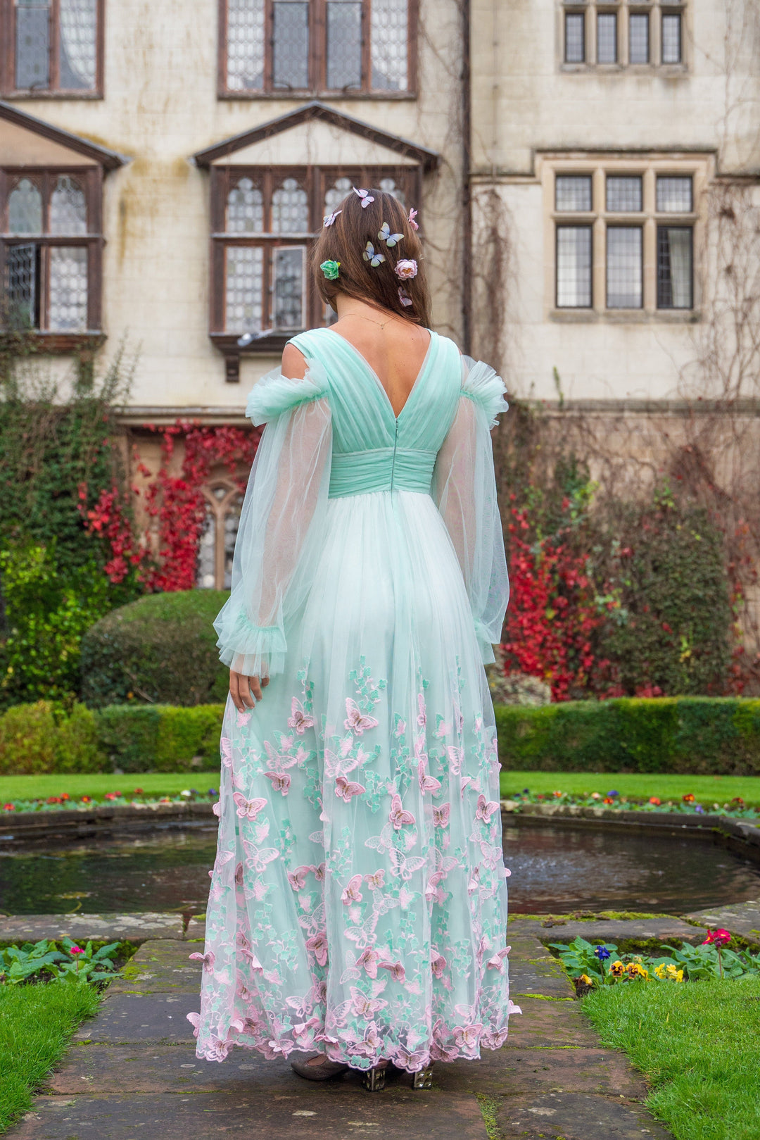 Aurora Butterfly Gown - Mint