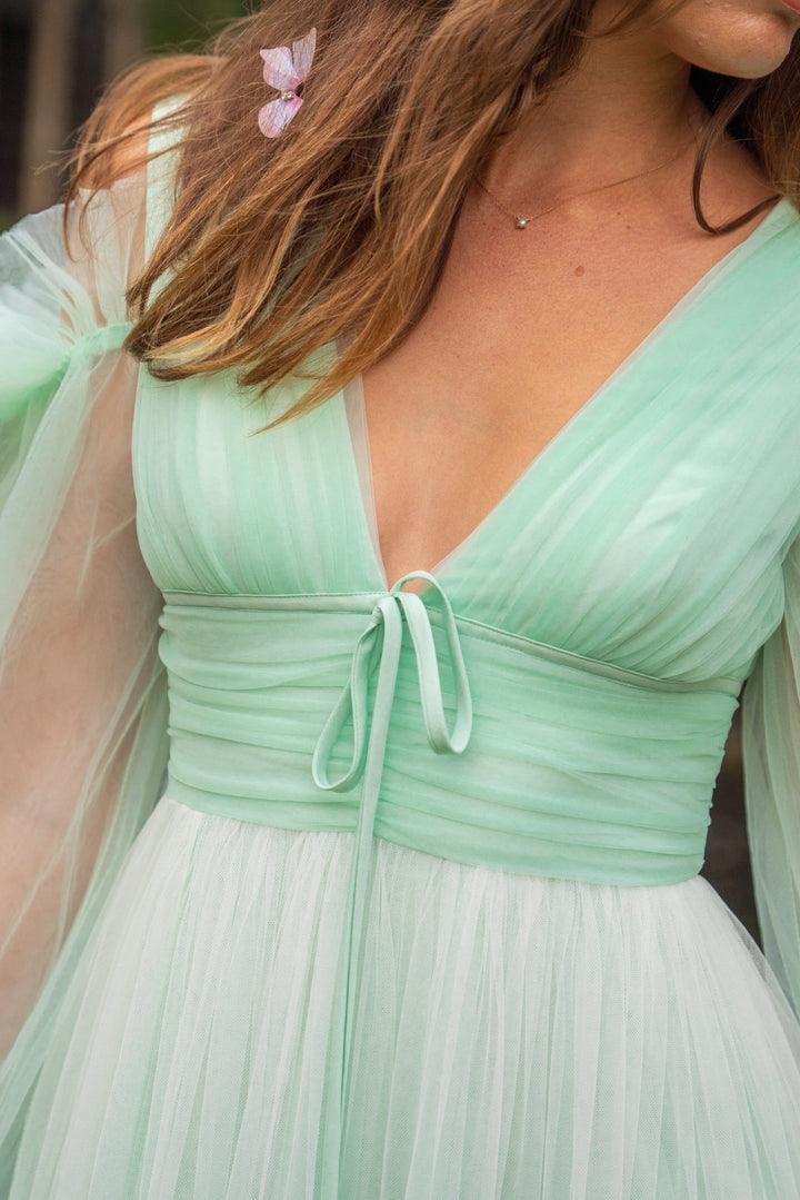 Aurora Butterfly Gown - Mint