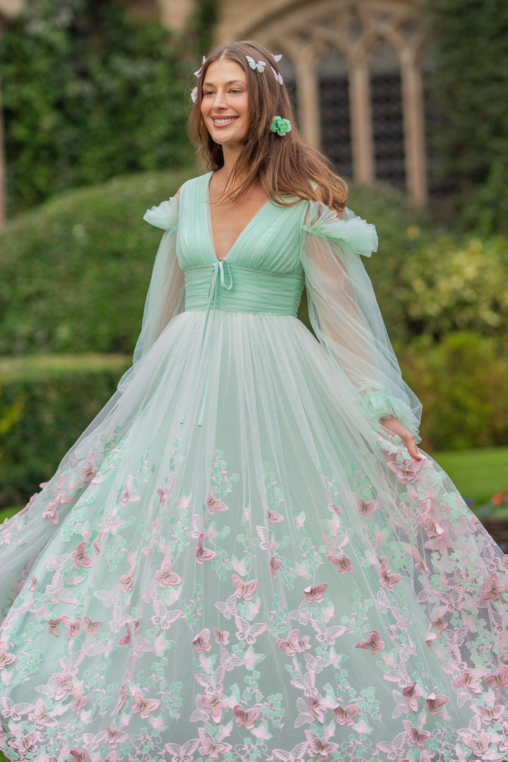 Aurora Butterfly Gown - Mint