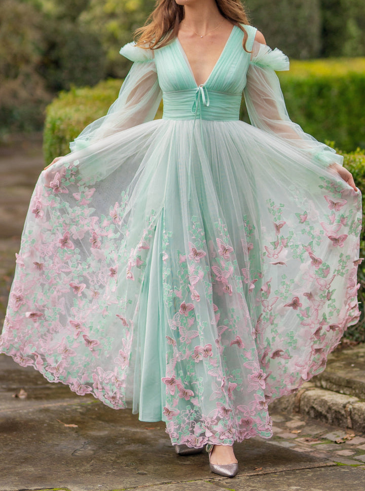 Aurora Butterfly Gown - Mint