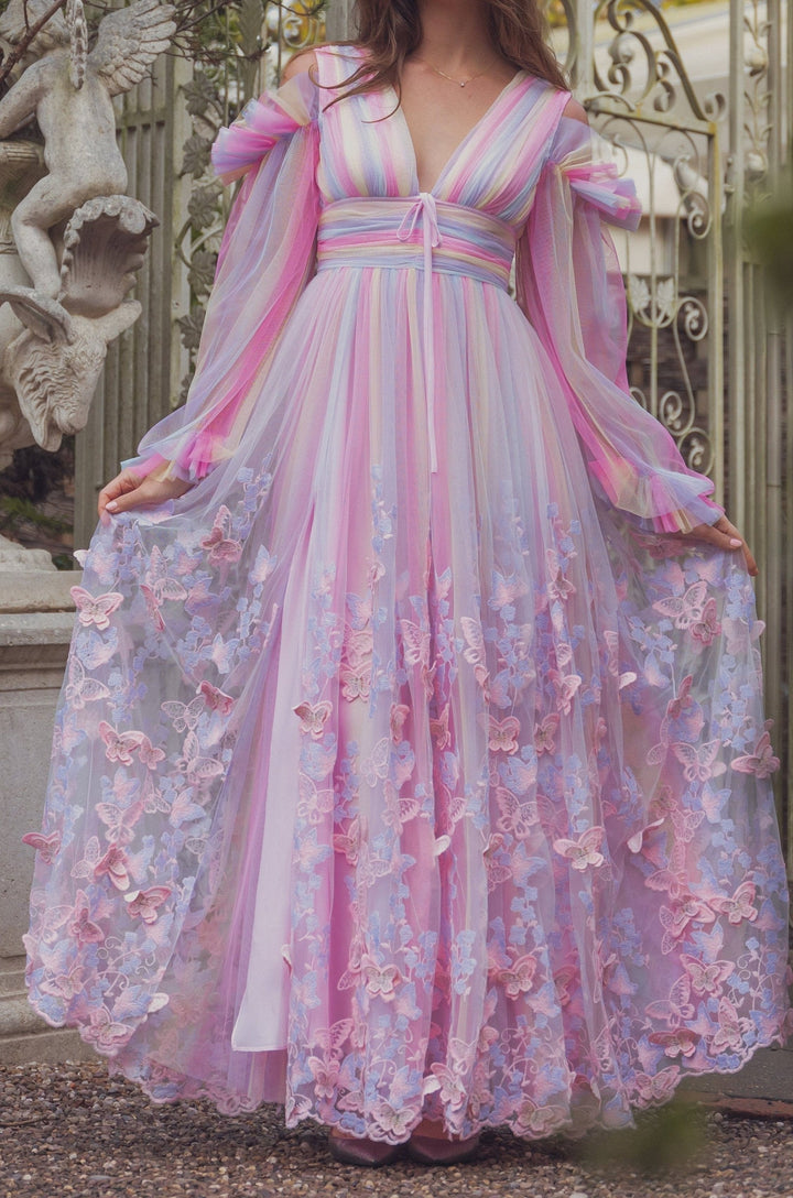 Aurora Butterfly Gown - Rainbow