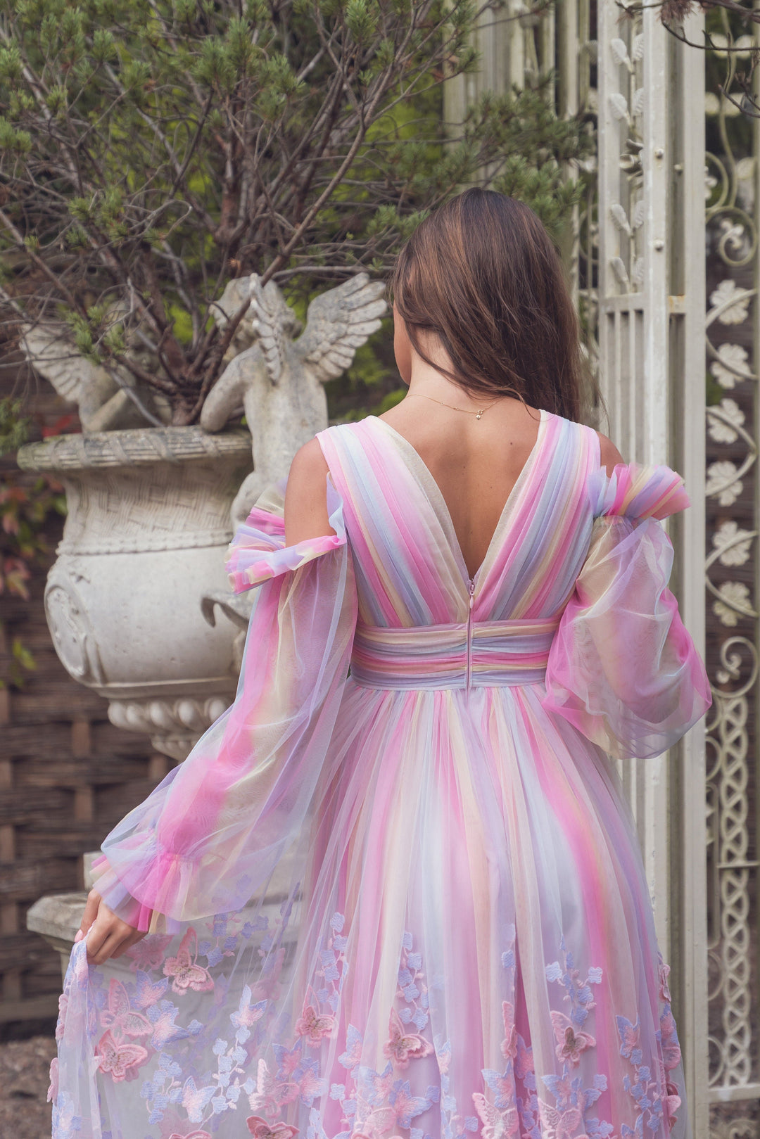 Aurora Butterfly Gown - Rainbow