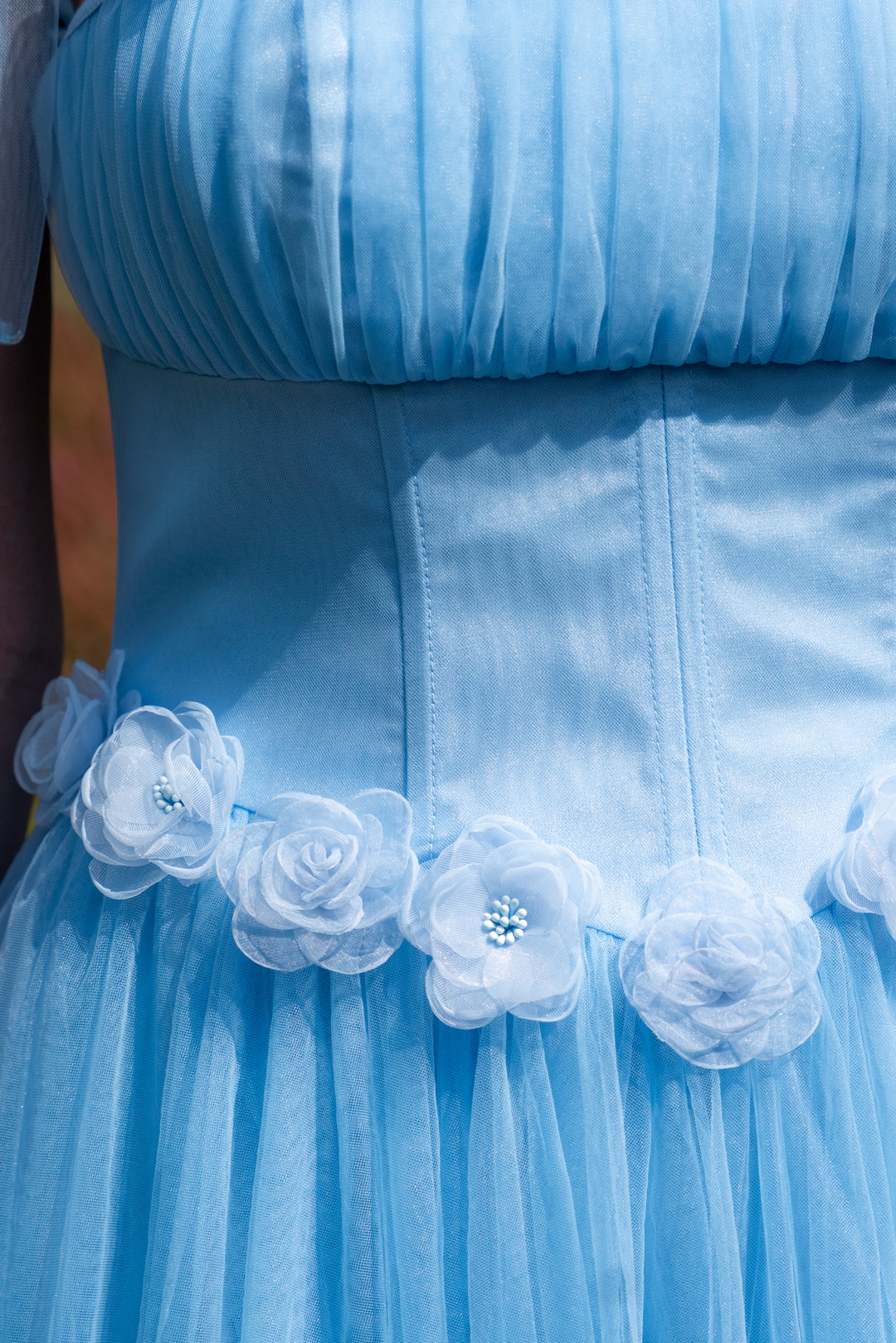 Blossom Belle Tulle Midi Dress - Blue
