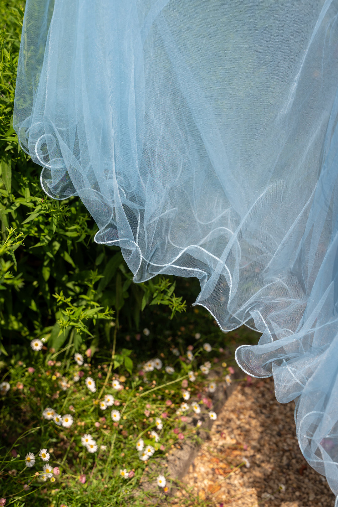 Blossom Belle Tulle Midi Dress - Blue
