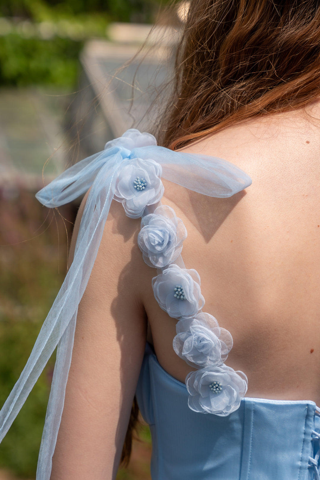 Blossom Belle Tulle Midi Dress - Blue