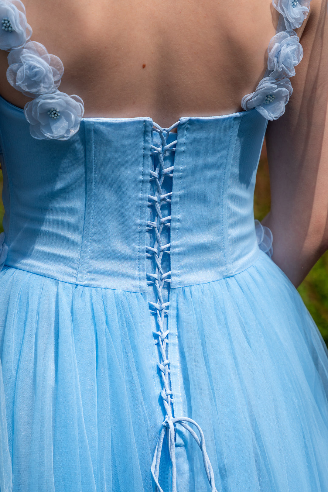 Blossom Belle Tulle Midi Dress - Blue