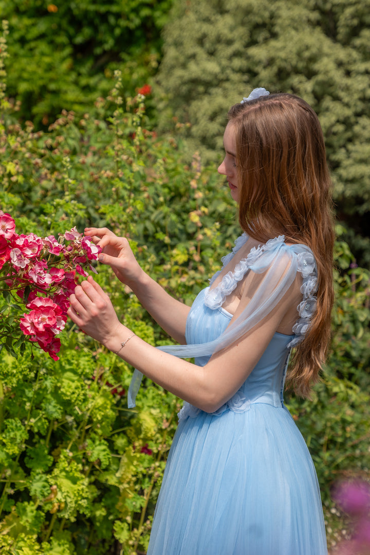Blossom Belle Tulle Midi Dress - Blue