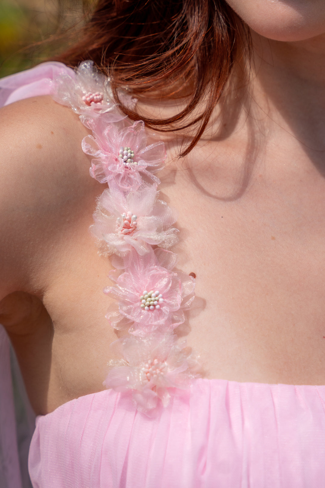 Blossom Belle Tulle Midi Dress - Pink