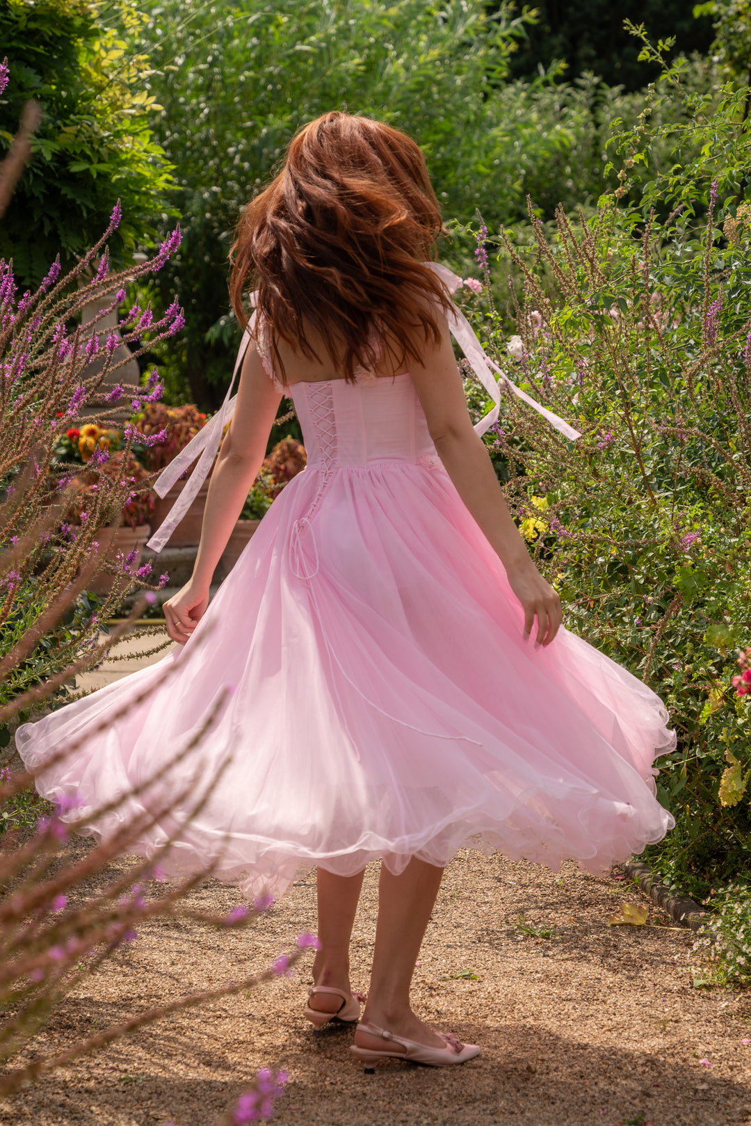 Blossom Belle Tulle Midi Dress - Pink