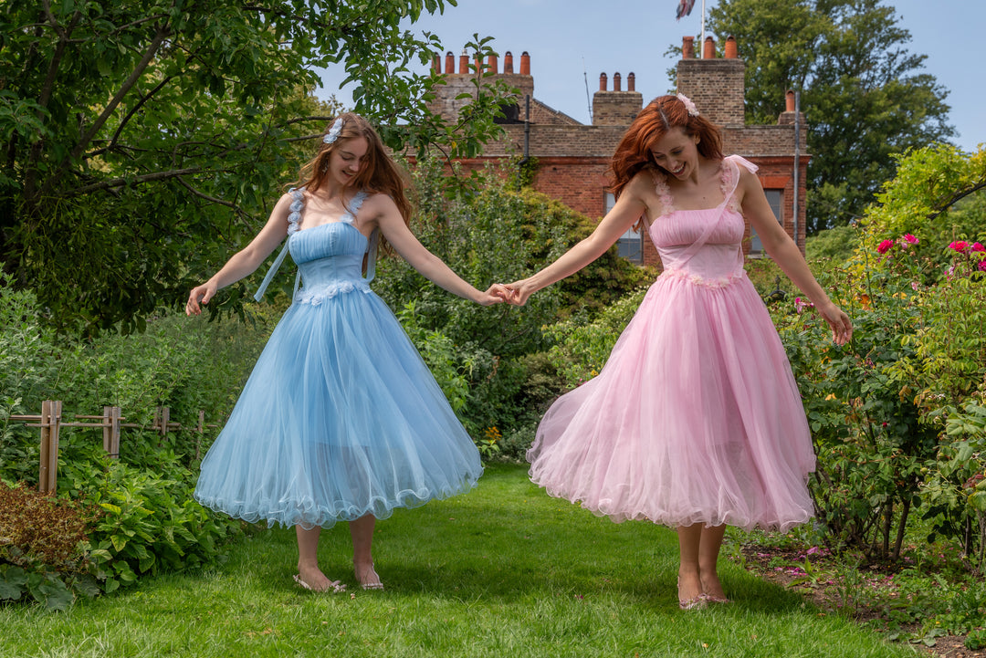 Blossom Belle Tulle Midi Dress - Pink