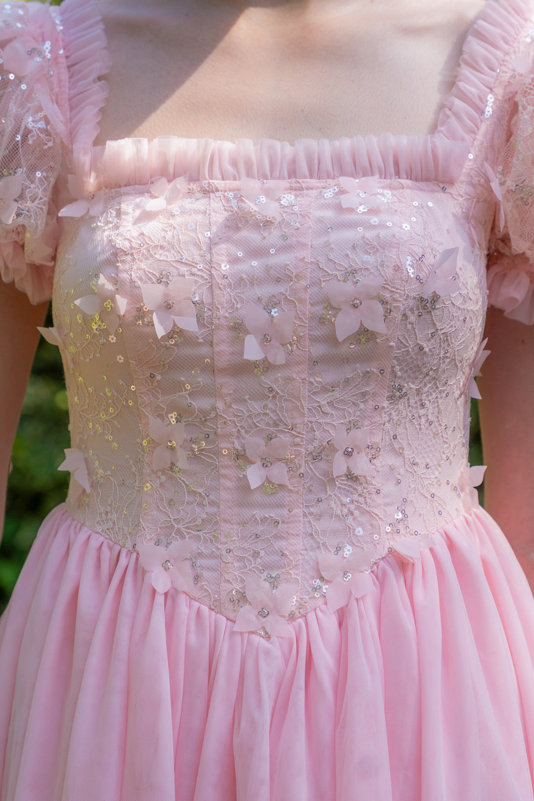 Sakura Ballerina Lace Midi Dress