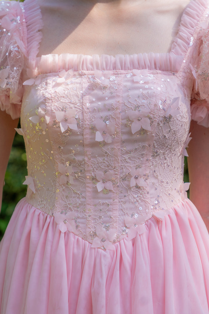 Sakura Ballerina Lace Midi Dress