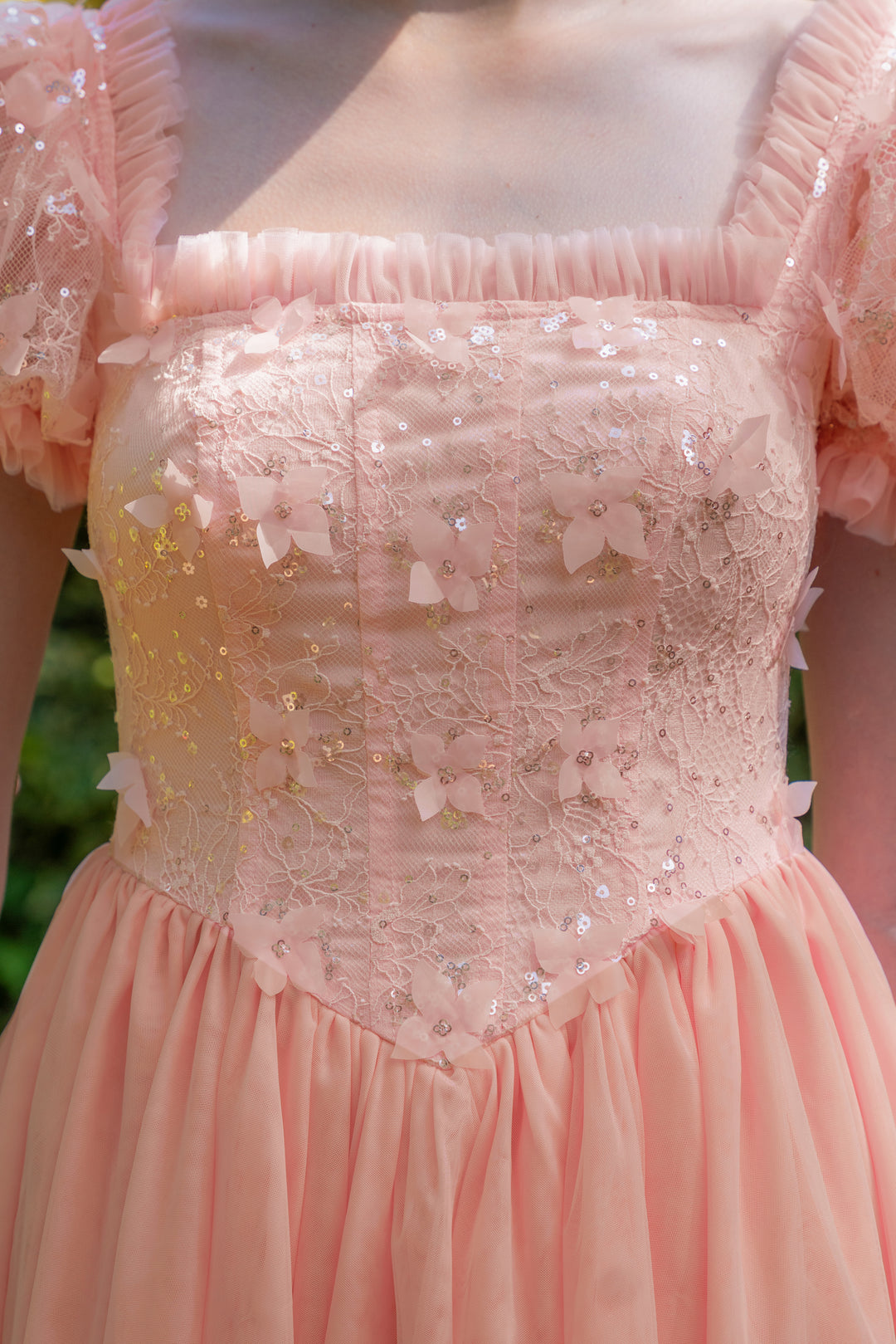 Sakura Ballerina Lace Midi Dress