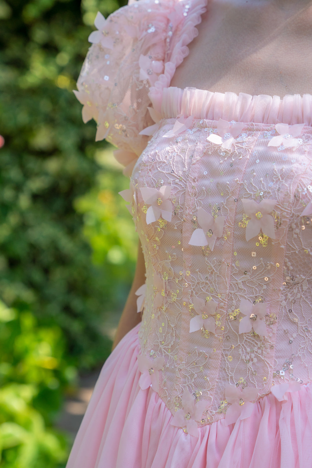 Sakura Ballerina Lace Midi Dress
