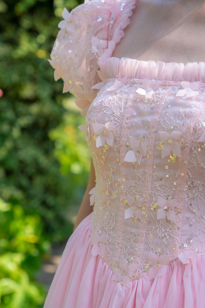 Sakura Ballerina Lace Midi Dress