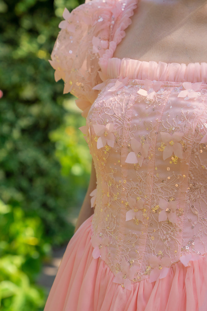 Sakura Ballerina Lace Midi Dress