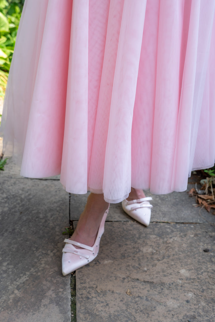 Sakura Ballerina Lace Midi Dress