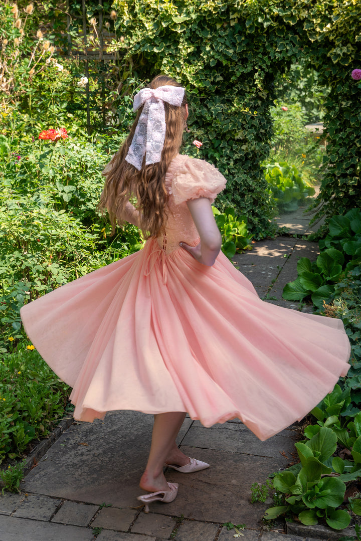 Sakura Ballerina Lace Midi Dress