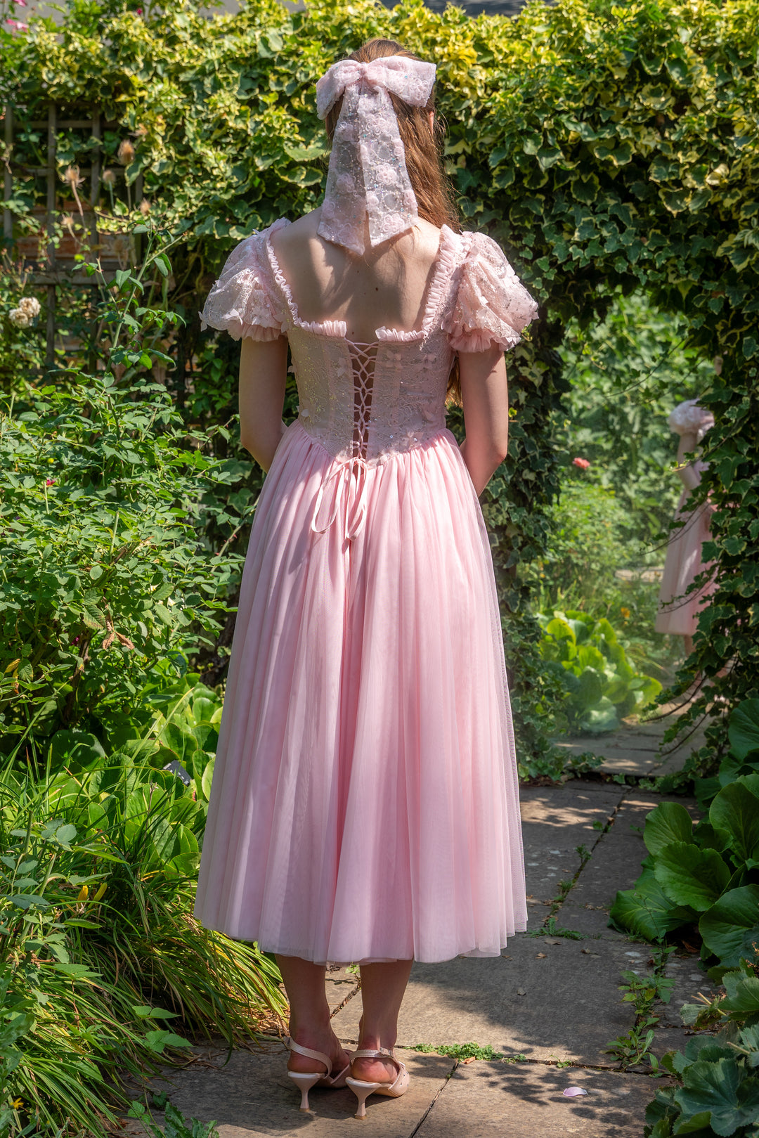 Sakura Ballerina Lace Midi Dress
