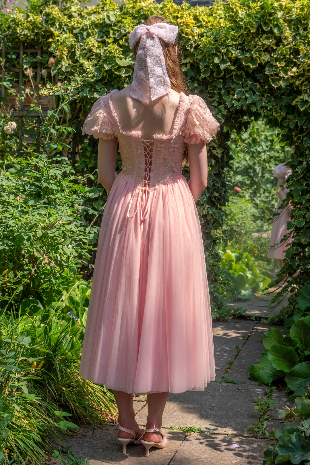 Sakura Ballerina Lace Midi Dress