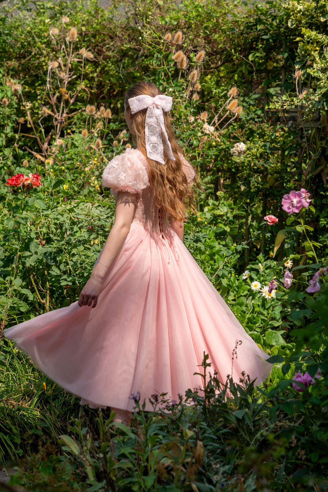 Sakura Ballerina Lace Midi Dress