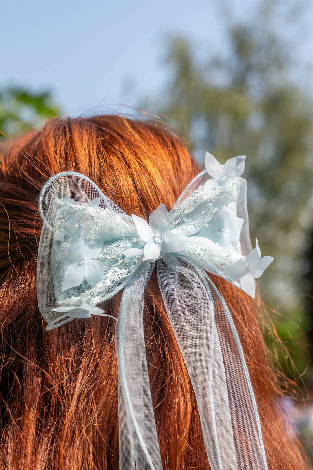 Ballerina Lace Hair Bow – 2 Colourways
