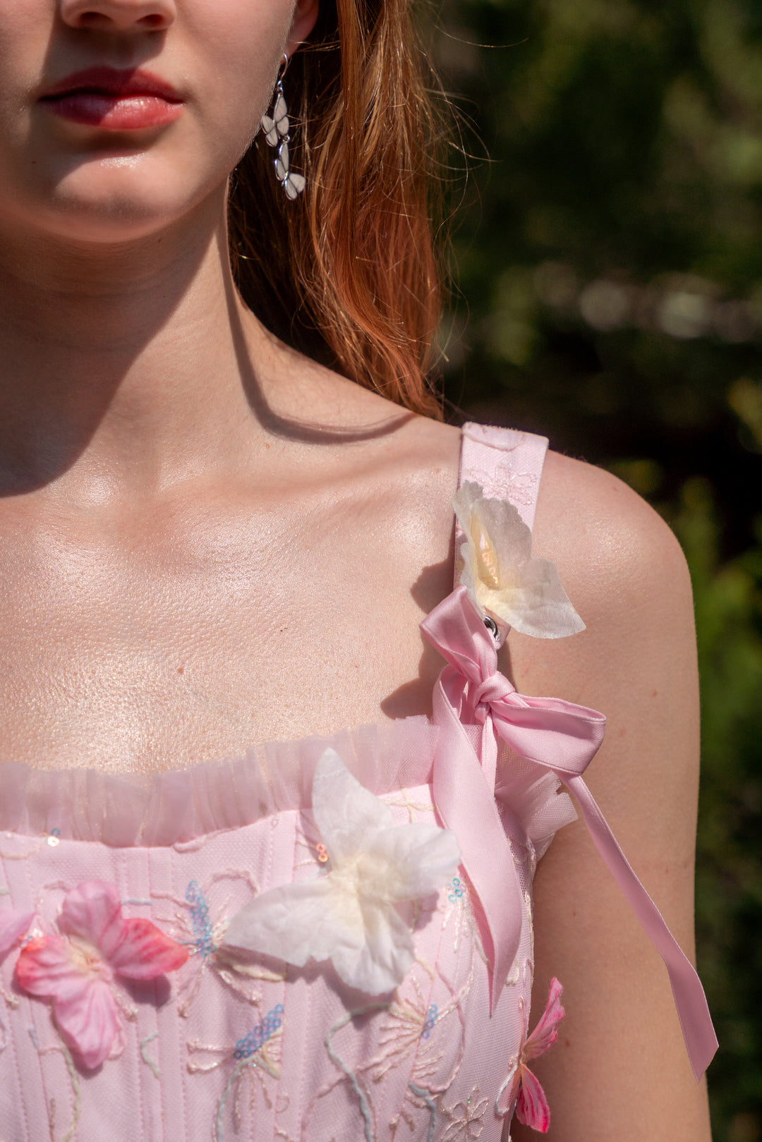 Dancing Petal &amp; Butterfly Midi Dress