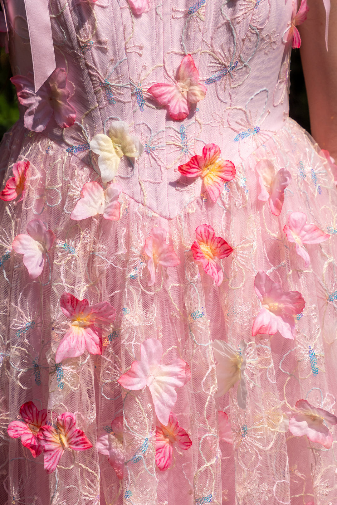 Dancing Petal &amp; Butterfly Midi Dress