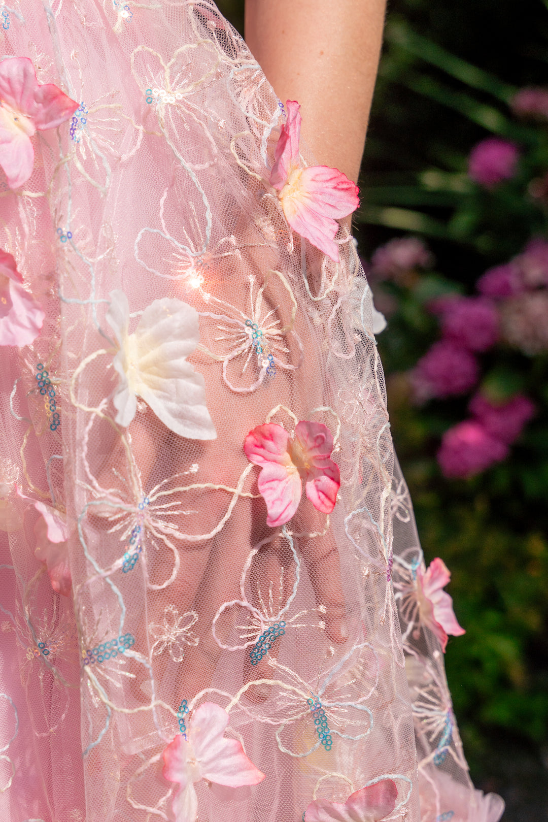 Dancing Petal &amp; Butterfly Midi Dress