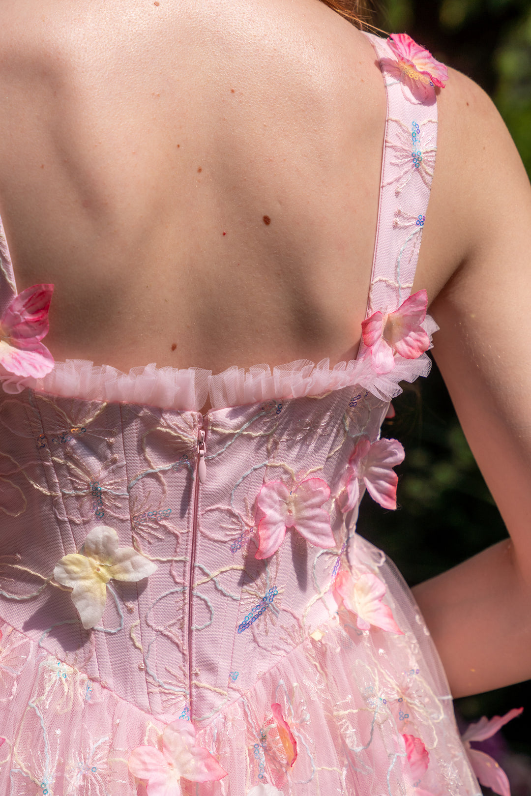 Dancing Petal &amp; Butterfly Midi Dress