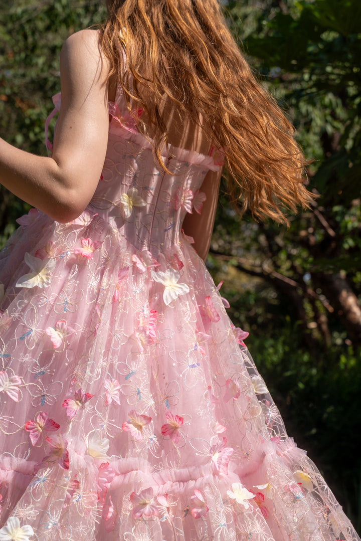 Dancing Petal &amp; Butterfly Midi Dress