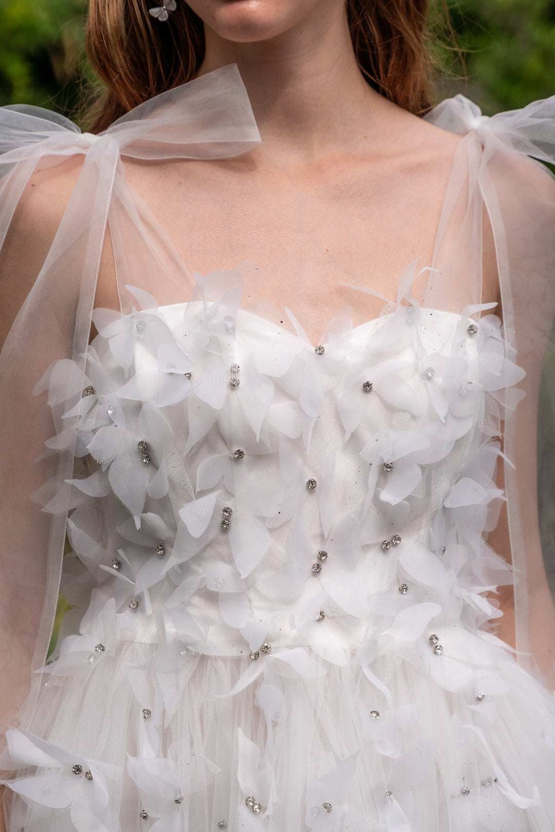 Morpho Fairytale Midi Dress - Pearl White