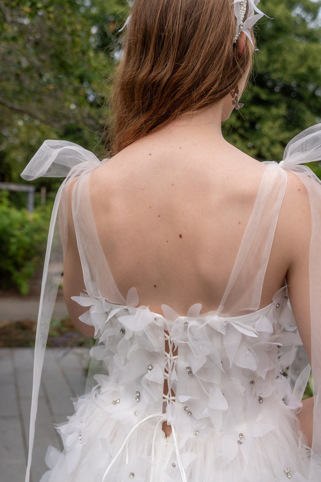 Morpho Fairytale Midi Dress - Pearl White