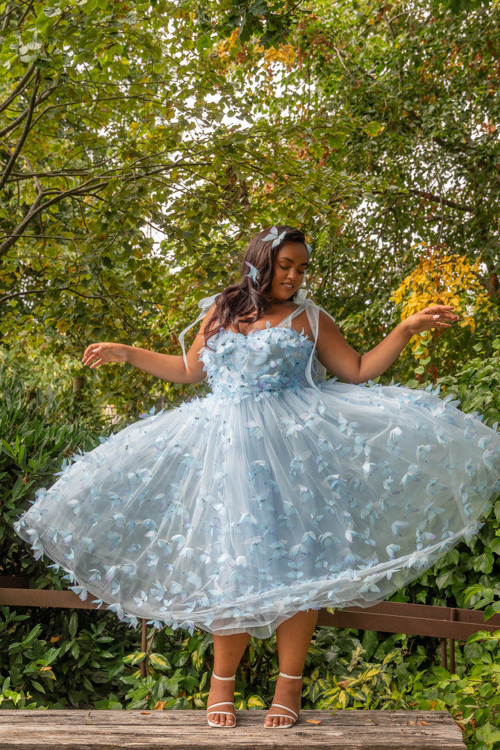 Morpho Fairytale Midi Dress - Crystal Blue