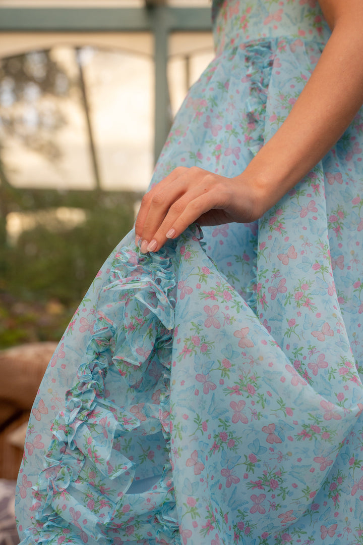 Butterfly Princess Gown - Sky Blue - Fairy Tong