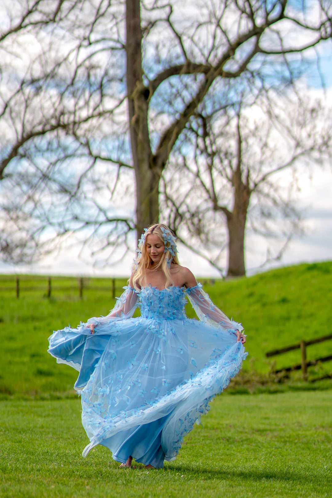 blue fairytale dress Morpho Fairytale Gown