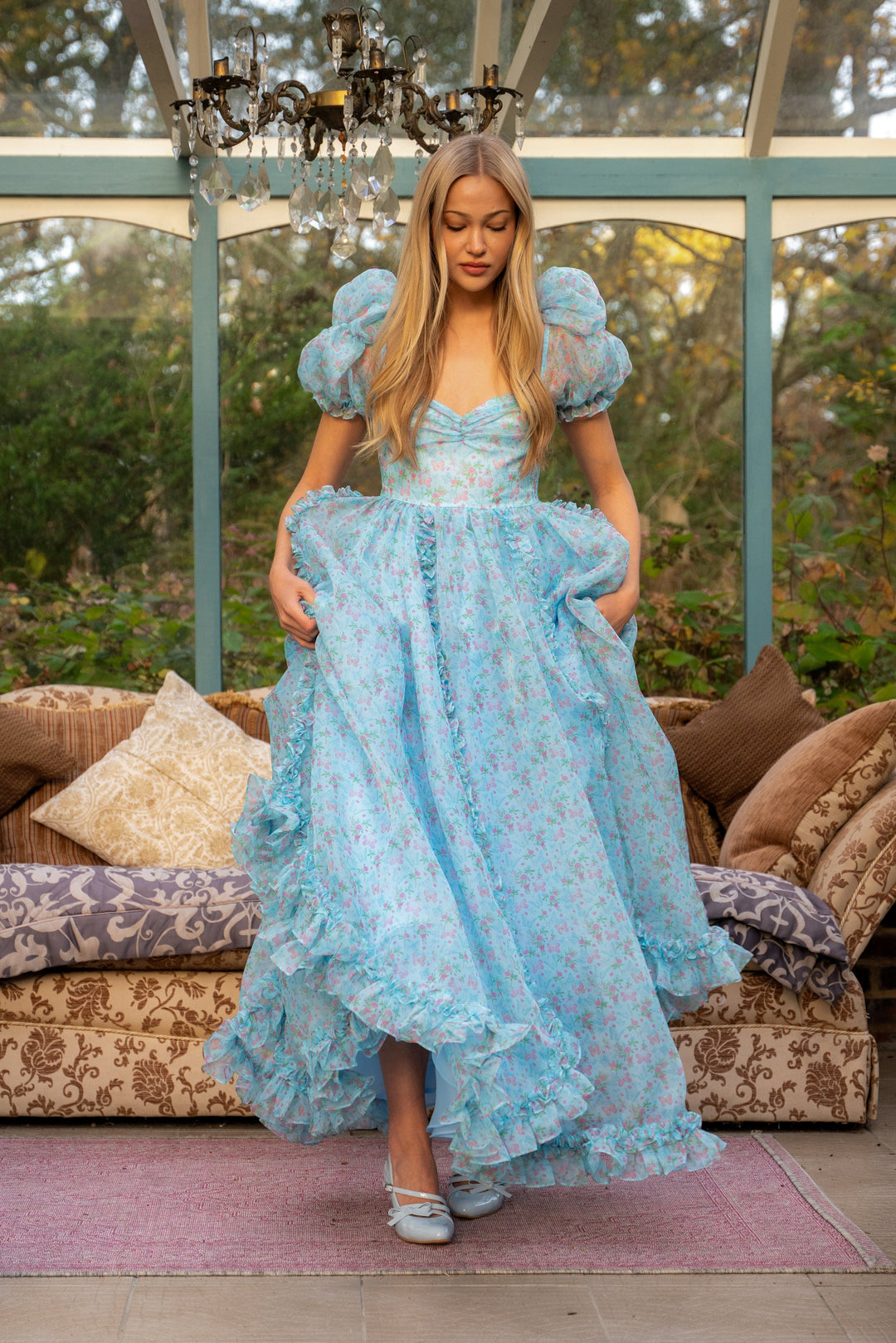 Butterfly Princess Gown - Sky Blue - Fairy Tong