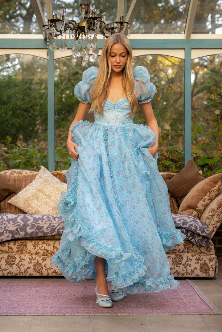 Butterfly Princess Gown - Sky Blue - Fairy Tong