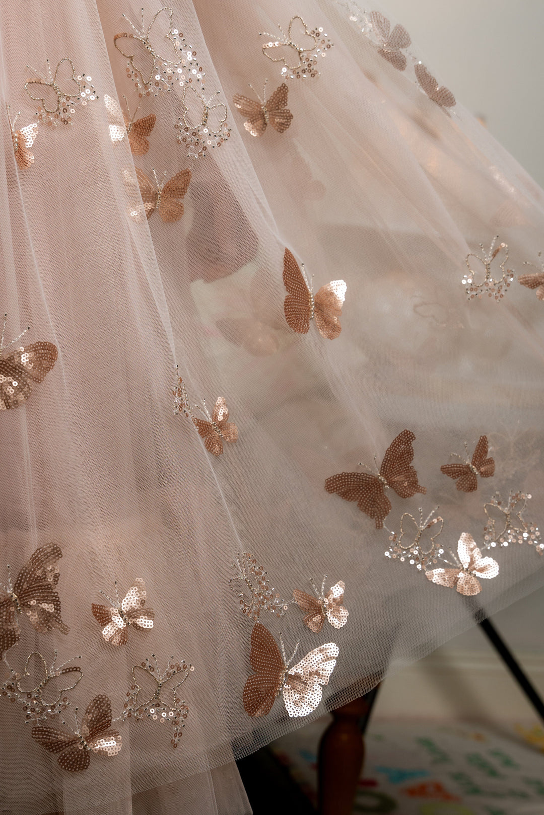 Golden Monarch Sequin Midi Dress - Fairy Tong