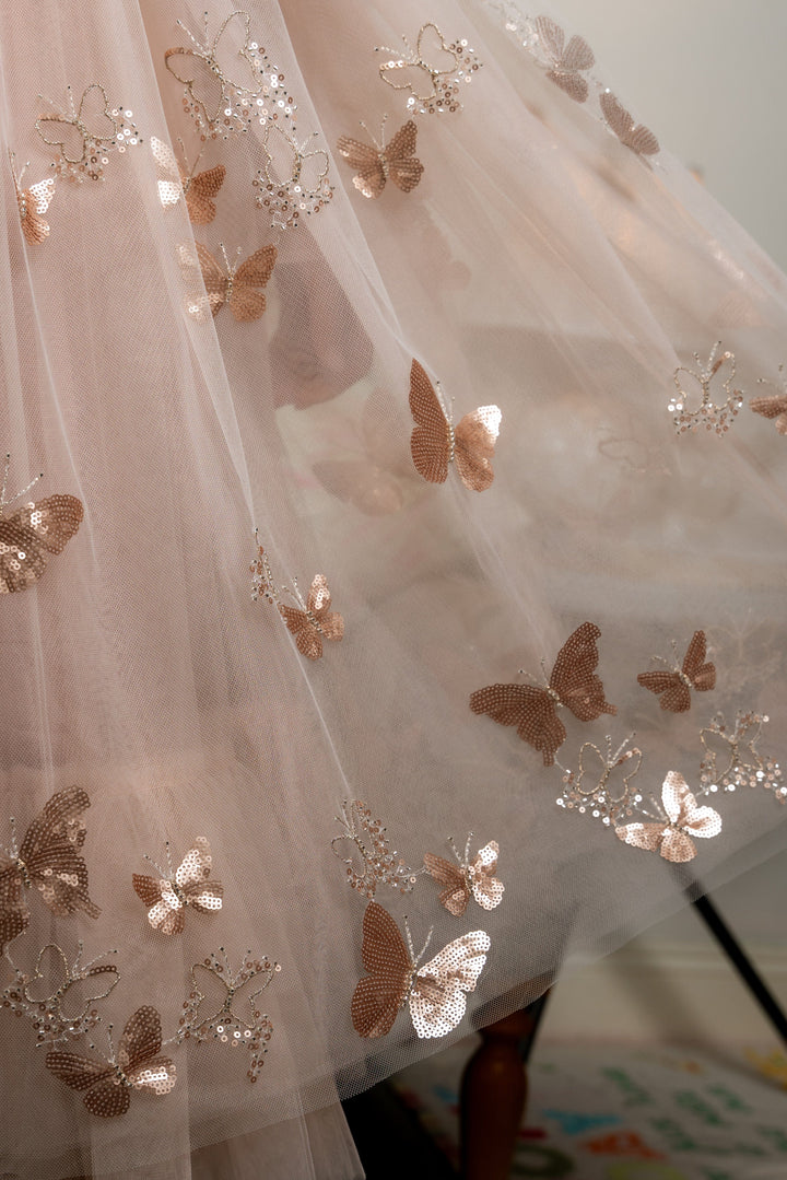 Golden Monarch Sequin Midi Dress - Fairy Tong