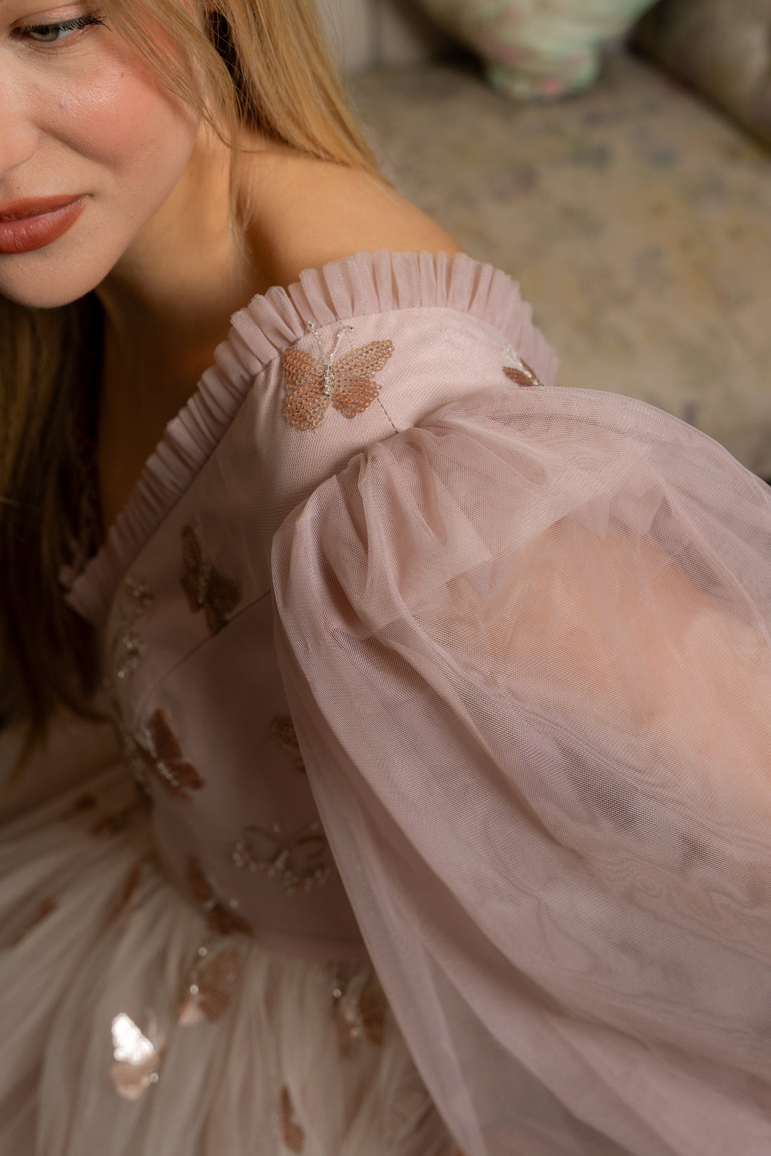 Golden Monarch Sequin Midi Dress - Fairy Tong