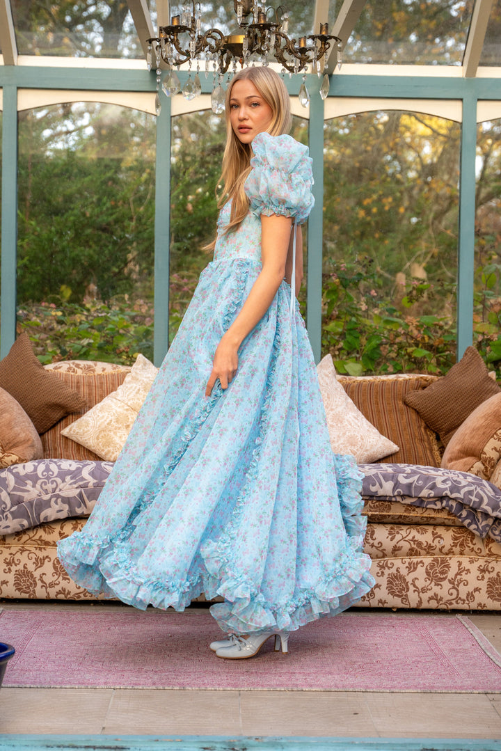 Butterfly Princess Gown - Sky Blue - Fairy Tong