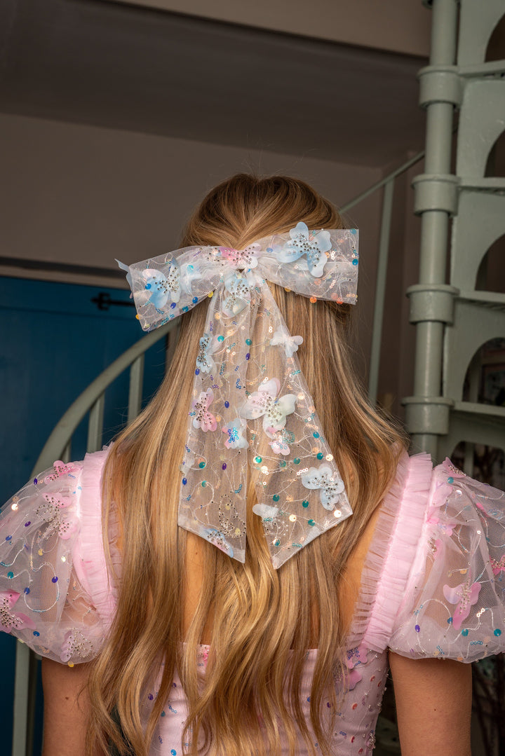 Fairy Hairstreak Hair Bow - Pink & Blue - Fairy Tong